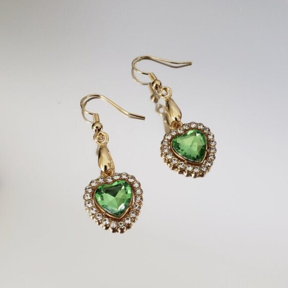 Jewelry Bundle Lot of 5 Green and Gold Tone Jewelry - Picture 2 of 12